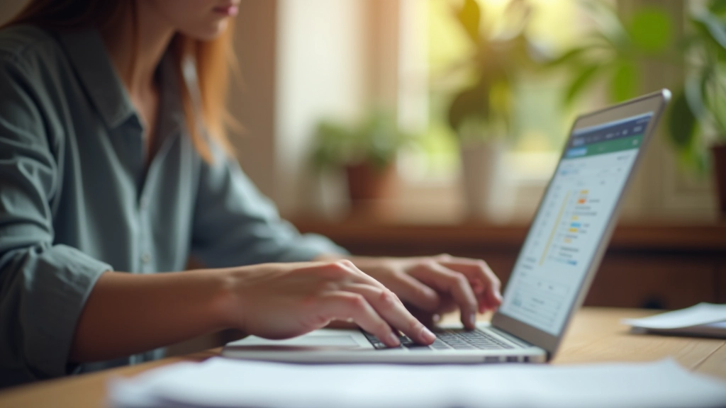 Monthly budget review showing calendar with financial tracking and spending adjustments notes