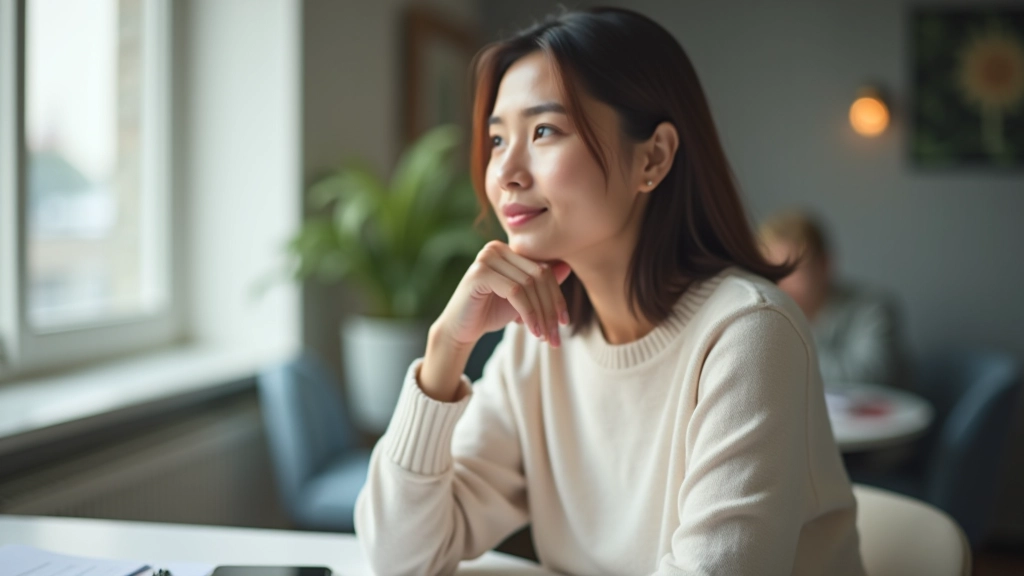 Person thinking about financial planning with notepad and pen, looking thoughtful